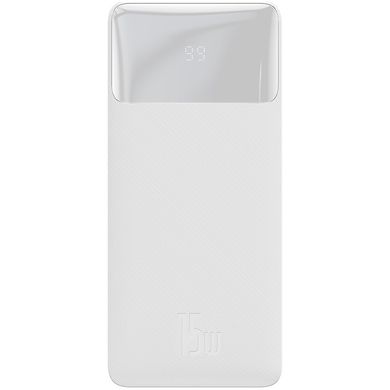 Купити Універсальна мобільна батарея Baseus Bipow 30000mAh, PD 15W, USB-C, 2xUSB QC 3.0 (white) (PPDML-K02) в Україні