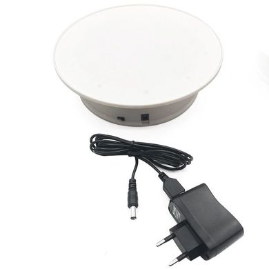 Купити Поворотний стіл для предметної зйомки і 3D фото Heonyirry C366, діаметр 20 см, білий в Україні