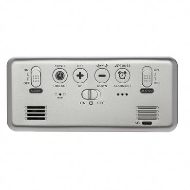 Купить Будильник с разными сигналами TFA 60203254, серебристый в Украине