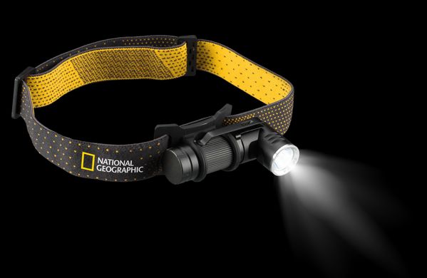Купити Ліхтар налобний National Geographic Iluminos Led Flashlight head mount 450 lm (9082500) в Україні