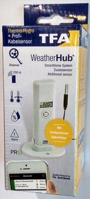 Купити Датчик температури повітря та речовин TFA 30330202 WeatherHub "Observer", PRO в Україні
