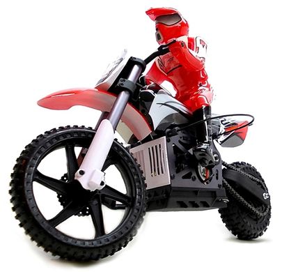 Купити Радіокерована модель Мотоцикл 1:4 Himoto Burstout MX400 Brushed (червоний) в Україні