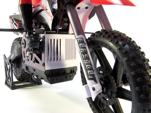 Купить Радиоуправляемая модель Мотоцикл 1:4 Himoto Burstout MX400 Brushed (красный) в Украине