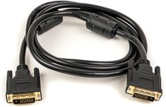 Купити Відео кабель PowerPlant DVI-D 24M-24M, 1.5m, Double ferrites, чорний (CA910854) в Україні