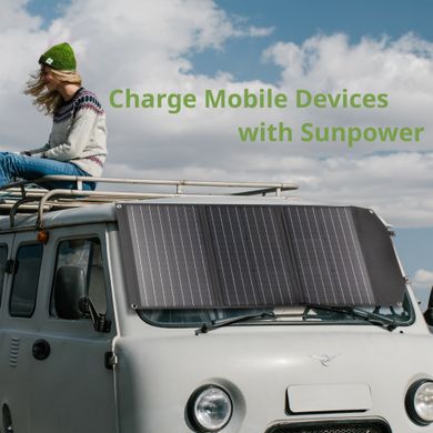 Купити Портативний зарядний пристрій сонячна панель Bresser Mobile Solar Charger 90 Watt USB DC (3810060) в Україні