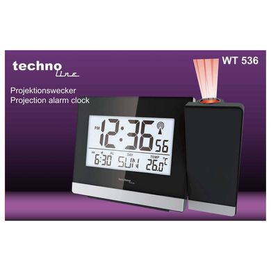 Купить Часы проекционные Technoline WT536 Black (WT536) в Украине
