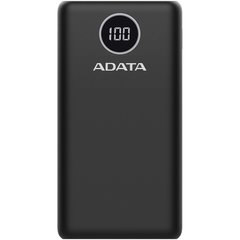 Купити Універсальна мобільна батарея ADATA P20000QCD 20000mAh, PD 18W, USB-C, 2xUSB QC 3.0, black (PB931033) в Україні