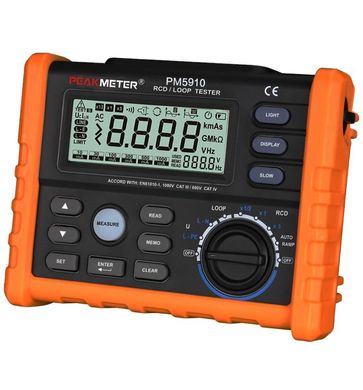 Купити Вимірювач опору петлі фаза-нуль Peakmeter PM5910 в Україні