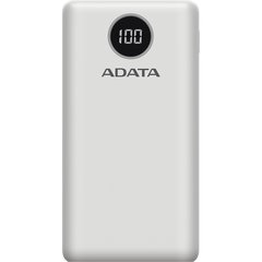 Купити Універсальна мобільна батарея ADATA P20000QCD 20000mAh, PD 18W, USB-C, 2xUSB QC 3.0, white (PB931040) в Україні