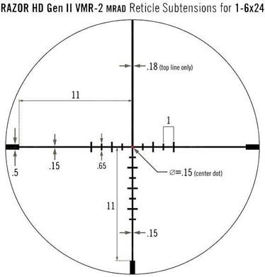 Купить Прицел оптический Vortex Razor HD Gen II-E 1-6x24 VMR-2 (MRAD) (RZR-16009) в Украине
