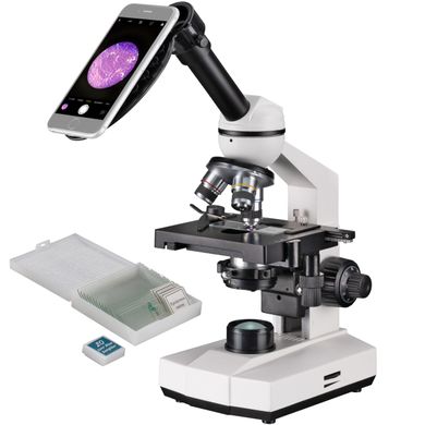 Купити Мікроскоп Bresser Erudit Basic Mono 40x-400x з адаптером для смартфона + кейс (5102100) в Україні