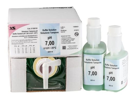 Купить Буферный раствор для pH-метров (pH 7.00, NIST, 500 мл) XS Solution pH 7.00 1x500 ml в Украине