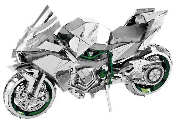 Купить Металлический 3D конструктор "Мотоцикл Кавасаки Ниндзя" Metal Earth ICX021 в Украине