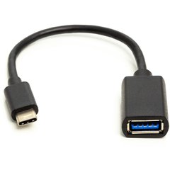 Купить Кабель PowerPlant OTG USB 2.0 AF-Type-C, 0.1 м (CA911837) в Украине