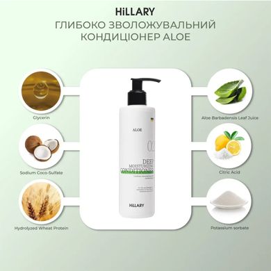 Купить Комплексный набор для сухого типа волос Hillary Aloe Deep Moisturizing и гребень для волос в Украине