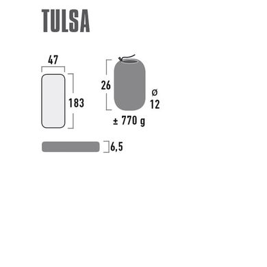 Купить Коврик надувной High Peak Tulsa 6.5 см Темно-серый (41002) в Украине