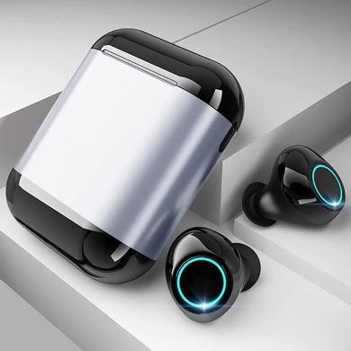 Купити Бездротові Bluetooth навушники Tomkas S7-TWS, сріблястий бокс. в Україні