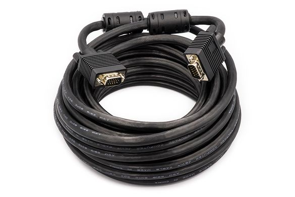 Купить Видео кабель PowerPlant VGA-VGA, 10 м, Double ferrites (CA911042) в Украине