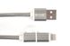Кабель PowerPlant Quick Charge 2A 2-в-1 cotton USB 2.0 AM - Lightning/Micro 2м grey CA910496