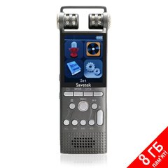 Купити Професійний цифровий диктофон з лінійним входом Savetek GS-R06, 8 Гб пам'яті, стерео, SD до 64 Гб в Україні