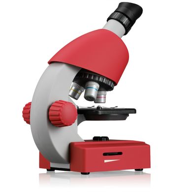 Купити Мікроскоп Bresser Junior 40x-640x Red з набором для дослідів та адаптером для смартфона (8851300E8G000) в Україні