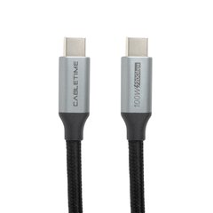 Купить Кабель PowerPlant USB3.1, USB-C - USB-C, 10Gbps, 100W, 20V/5A, 4K/60HZ, 1м (CA913312) в Украине