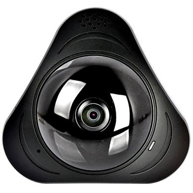 Купить Панорамная wifi камера 360 рыбий глаз Unitoptek EC-P02, беспроводная, черная в Украине