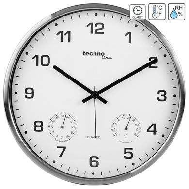 Купити Годинник настінний Technoline WT7980 White/Silver (WT7980) в Україні