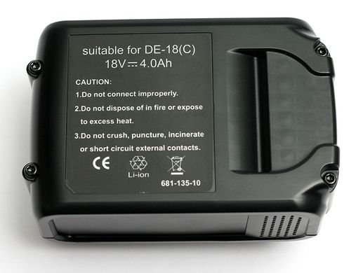 Купить Аккумулятор PowerPlant для шуруповертов и электроинструментов DeWALT GD-DE-18(C) 18V 4Ah Li-Ion (DV00PT0007) в Украине