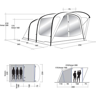Купить Палатка Outwell Lindale 3PA Green (111176) в Украине