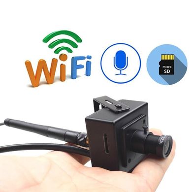 Купить Мини wifi камера с датчиком движения и микрофоном Jienuo 407SW, 2 мегапикселя HD1080P, металлическая в Украине