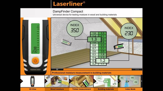 Купити Вологомір Laserliner DampFinder Compact (082.015A) в Україні