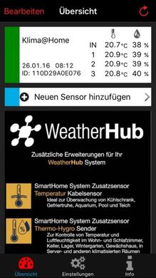 Термогигрометр для смартфонов TFA «Klima@Home» WeatherHub 31400702
