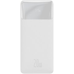 Купити Універсальна мобільна батарея Baseus Bipow 10000mAh, PD 20W, USB-C, 2xUSB QC 3.0 (white) (PPDML-L02) в Україні
