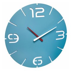 Купити Настінний годинник TFA 60304714 "CONTOUR" блакитний/білий, d=350x35 мм в Україні