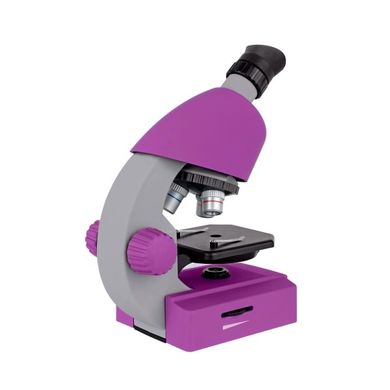 Купити Мікроскоп Bresser Junior 40x-640x Purple з набором для дослідів та адаптером для смартфона в Україні