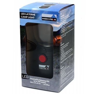 Купить Фонарь кемпинговый High Peak LED Lantern Camp Light Black (41483) в Украине