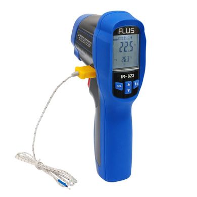 Купити Пірометр з термопарою К-типу Flus IR-823 (-50…+1350 С), 30:1 в Україні