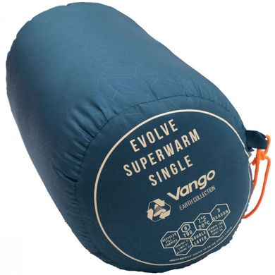 Купить Спальный мешок Vango Evolve Superwarm Single/+2°C Moroccan Blue Left (SBREVOLVEM23TJ8) в Украине