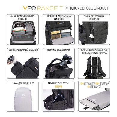 Купить Рюкзак Vanguard VEO Range T 37M Black (VEO Range T 37M BK) в Украине
