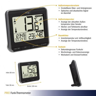 Купити Термометр цифровий TFA PRIO 30306901 в Україні