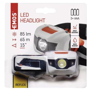 Купить Фонарик на голову Emos P3521 LED + 2xRed LED, 85 lm, 3xAAA в Украине