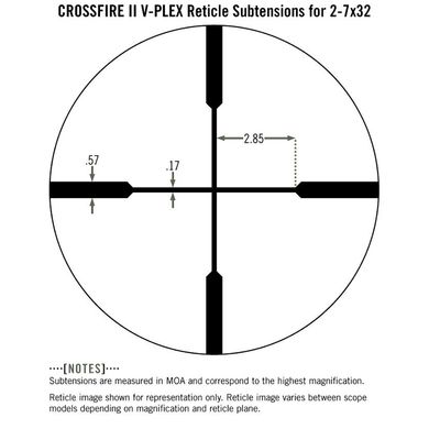 Купити Приціл оптичний Vortex Crossfire II 2-7x32 Rimfire V-Plex MOA (CF2-31001R) в Україні
