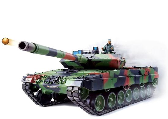 Купити Танк р/к 2.4GHz 1:16 Heng Long Leopard II A6 з пневмогарматою і димом (HL3889-1) в Україні