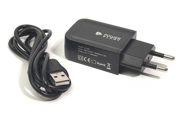 Купити Мережевий зарядний пристрій PowerPlant W-280 USB 5V 2A micro USB (SC230037) в Україні