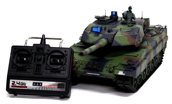 Купить Танк р/у 2.4GHz 1:16 Heng Long Leopard II A6 с пневмопушкой и дымом (HL3889-1) в Украине