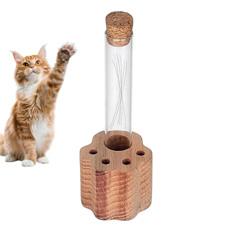 Transparent Glass Cat Whisker Collector Loss Of Pet Sympathy Keepsake Pet Hair Beard Collector Pets 