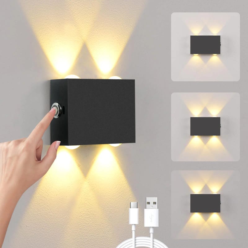 LED Battery Wall Light Wireless Indoor Touch Dimmable Magnet — приклад для огляду, фото 3