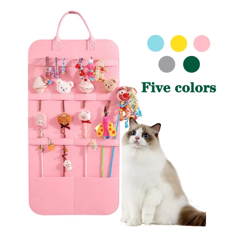 Pet Storage Bag Cat Toy Storage for Cat Stick Toys Catnip Toy Dog Comb Cat Interactive Toy Pet Toys