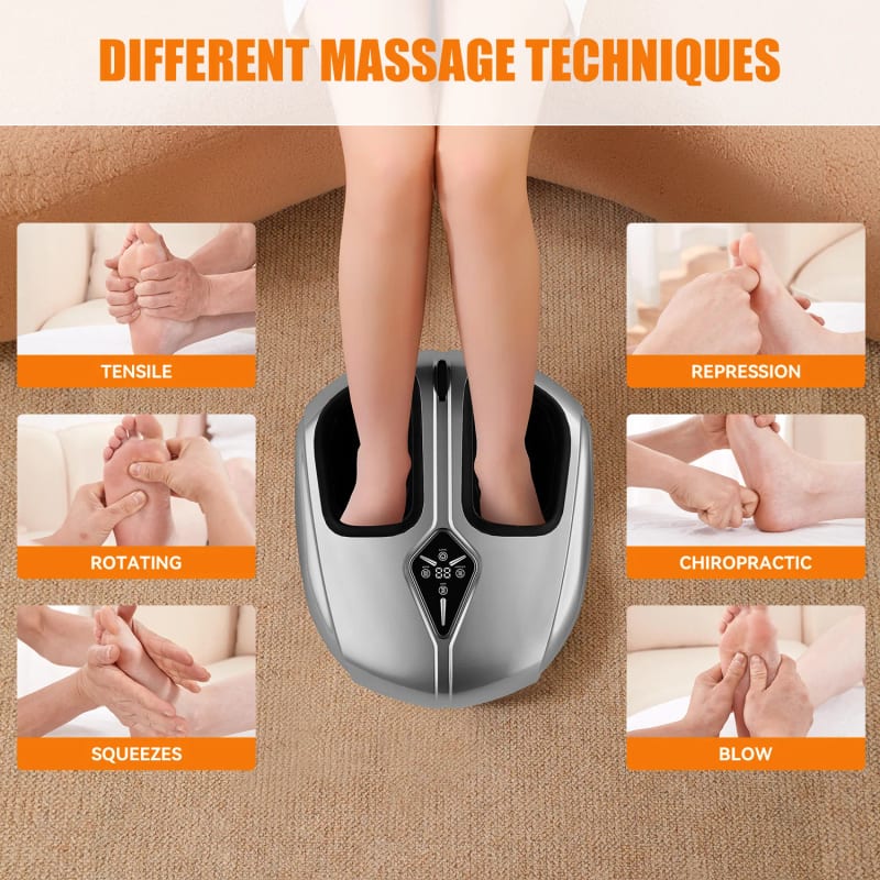 Electric Foot Massager Machine with Heat Air Compression Rel — приклад для огляду, фото 3
